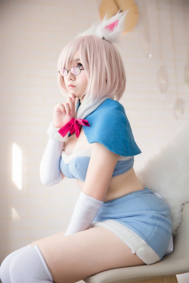 coser@麻花麻花酱在《Fate/Grand Order》化身“盾之少女”玛修
