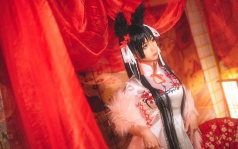 蠢沫沫_碧蓝航线·爱宕旗袍cosplay作品 [28P-106MB]