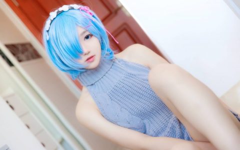 南桃Momoko_蕾姆·露背毛衣cosplay作品 [12P-94MB]