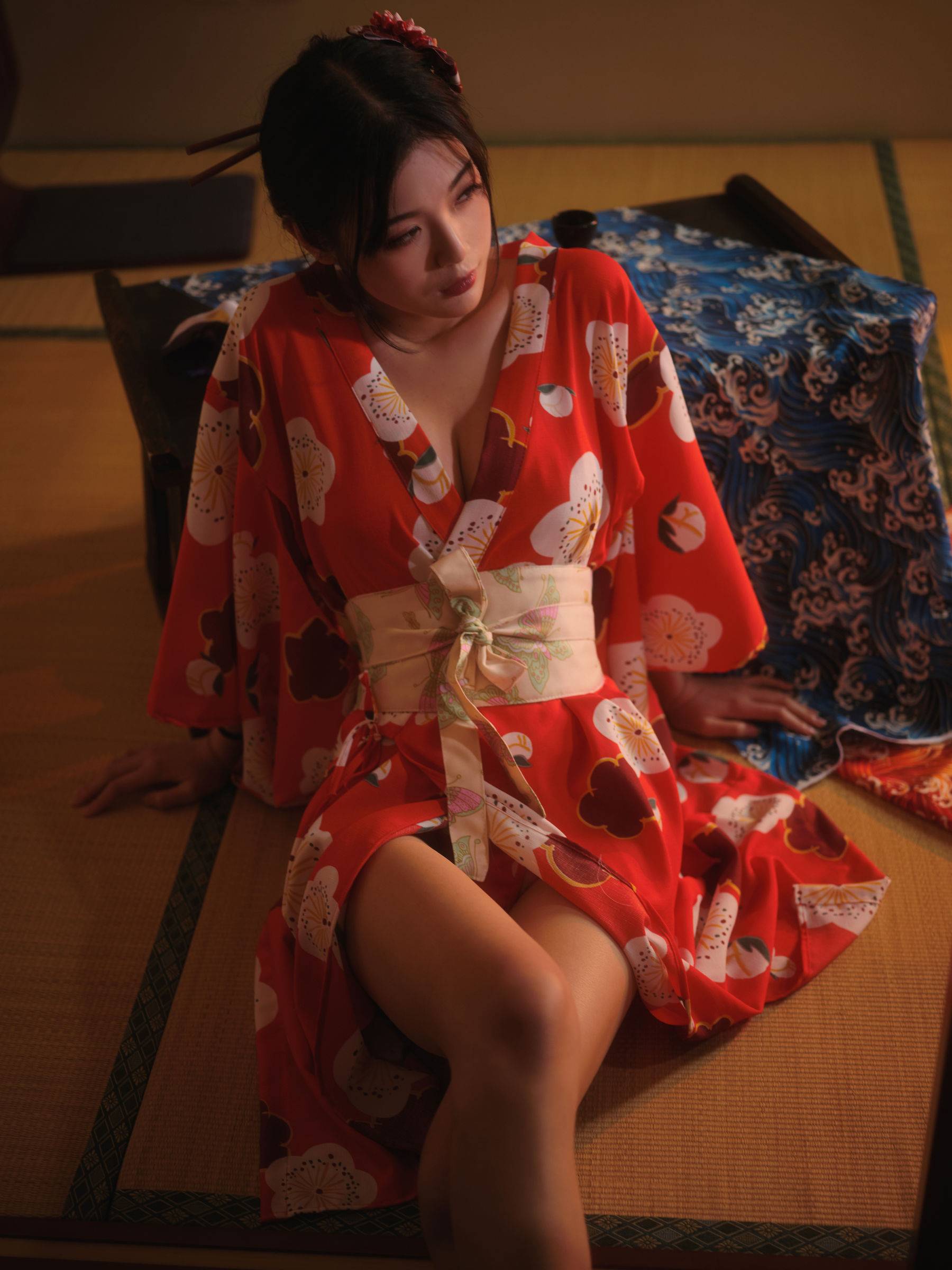 一米八的大梨子居酒屋COS回眸一笑百媚生的长腿博主-1