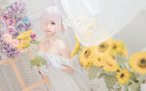 蠢沫沫 - FGO白色花嫁·玛修cos [40P-391MB]