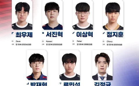 LOL/韩国亚运队最终参赛名单公布：大魔王Faker入选、Ruler名列在内