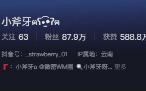 抖音网红小斧牙呀微密圈资源什么梗?