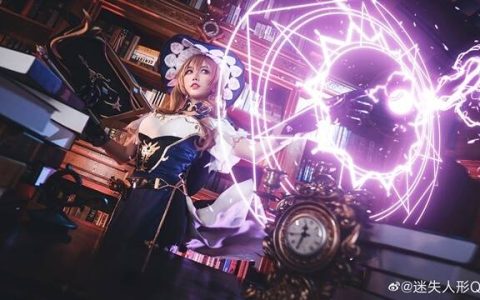 迷失人形QUQ高还原《原神》丽莎cosplay惊艳亮相,性感蔷薇魔女魅力十足!