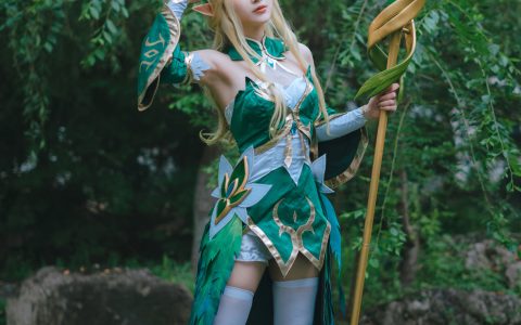王昭君精灵公主 二次元 Cosplay 写真 美少女 绿色 精灵&YiTuYu艺图语