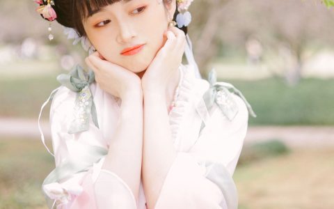 少女与樱花 古装 少女 樱花 可爱 清纯 小仙女 春天&YiTuYu艺图语