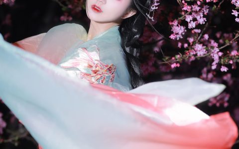海棠依旧 花 小仙女 古风 汉服 美人 海棠花 唯美 优美 绝色&YiTuYu艺图语