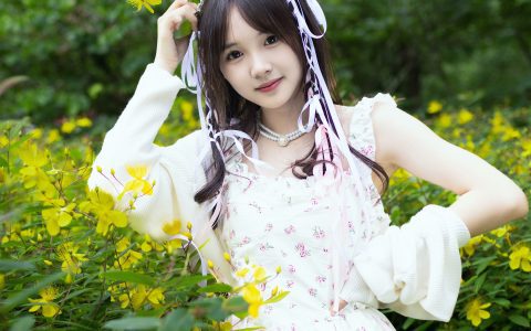 秀球花拍人像 花 小仙女 小清新 绣球花 可爱 美少女 绿色 森系 人像&YiTuYu艺图语