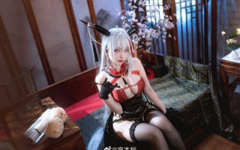 宮本桜国内人气coser《碧蓝航线》埃吉尔cosplay作品赏析