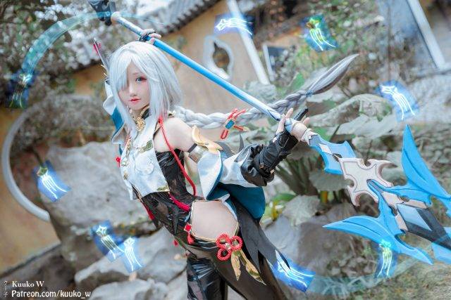 越南萌妹Kuuko_Wcosplay申鹤，视觉冲击引爆心跳-1