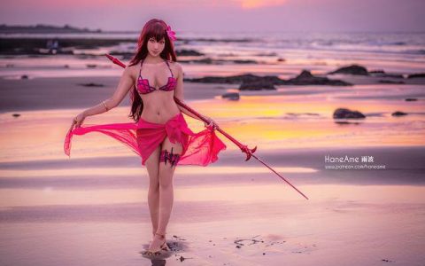 Fate/Grand Order中Scathach斯卡哈,性感雨波_HaneAmecosplay照片