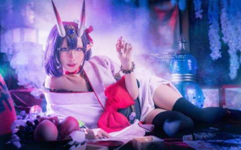 酒吞童子cosplay作品欣赏雨波_HaneAme神秘妖媚风格惊艳呈现