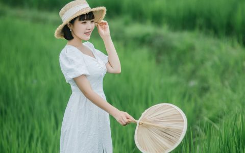 夏天的稻田 小清新 养眼 精美 女生 夏天&YiTuYu艺图语