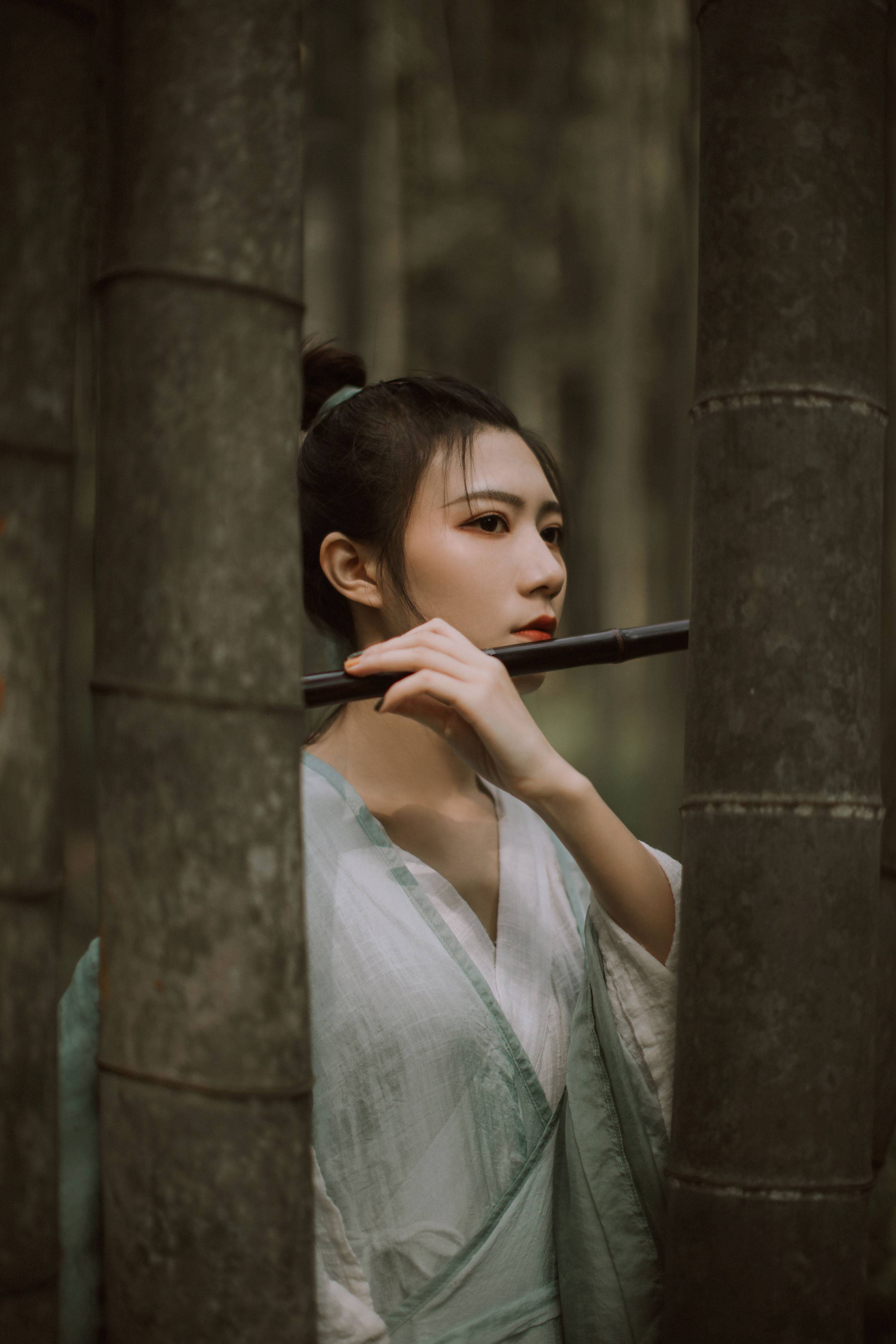 竹影 禅意 意境 古风 竹林 武侠 女侠&YiTuYu艺图语-4