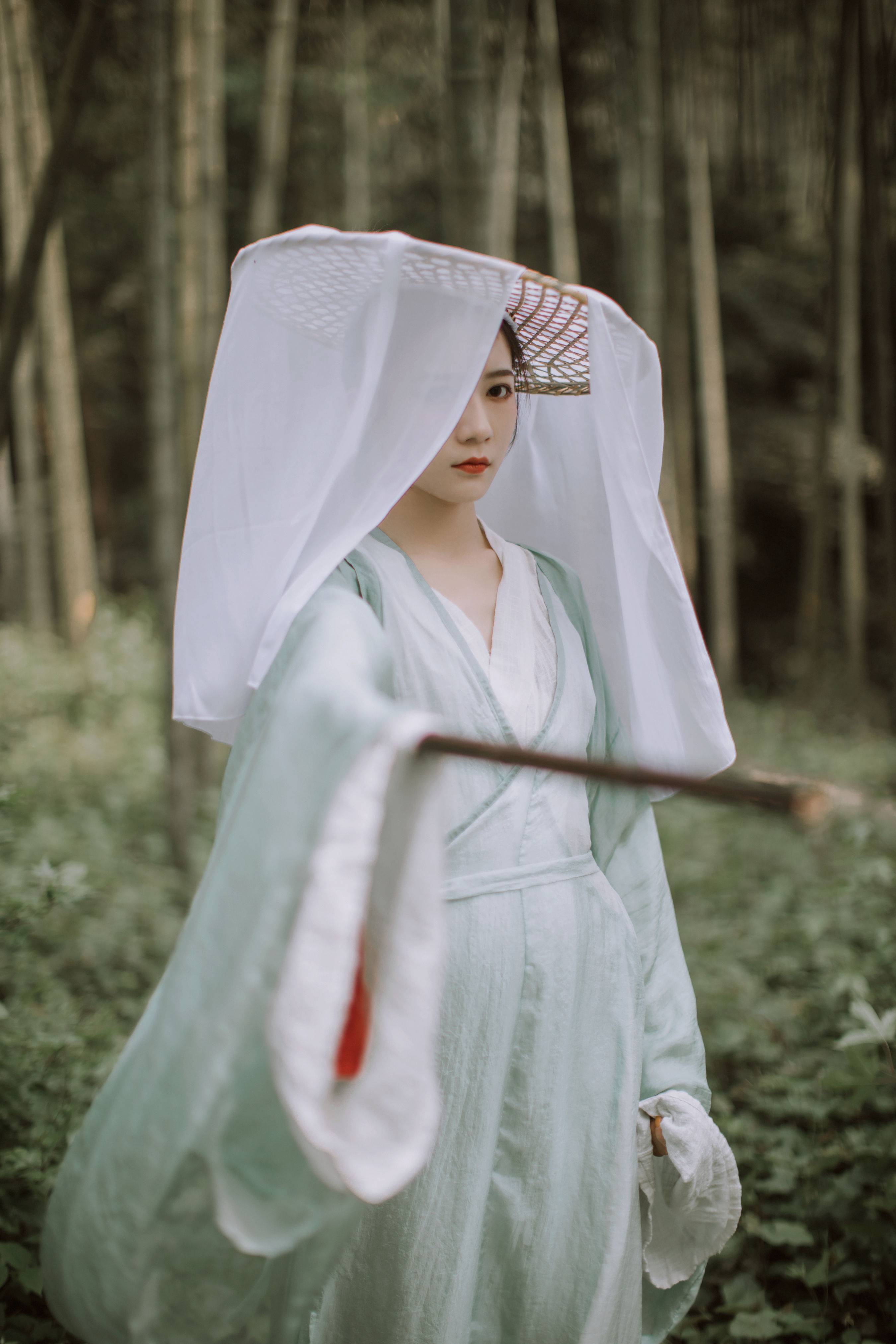 竹影 禅意 意境 古风 竹林 武侠 女侠&YiTuYu艺图语-3