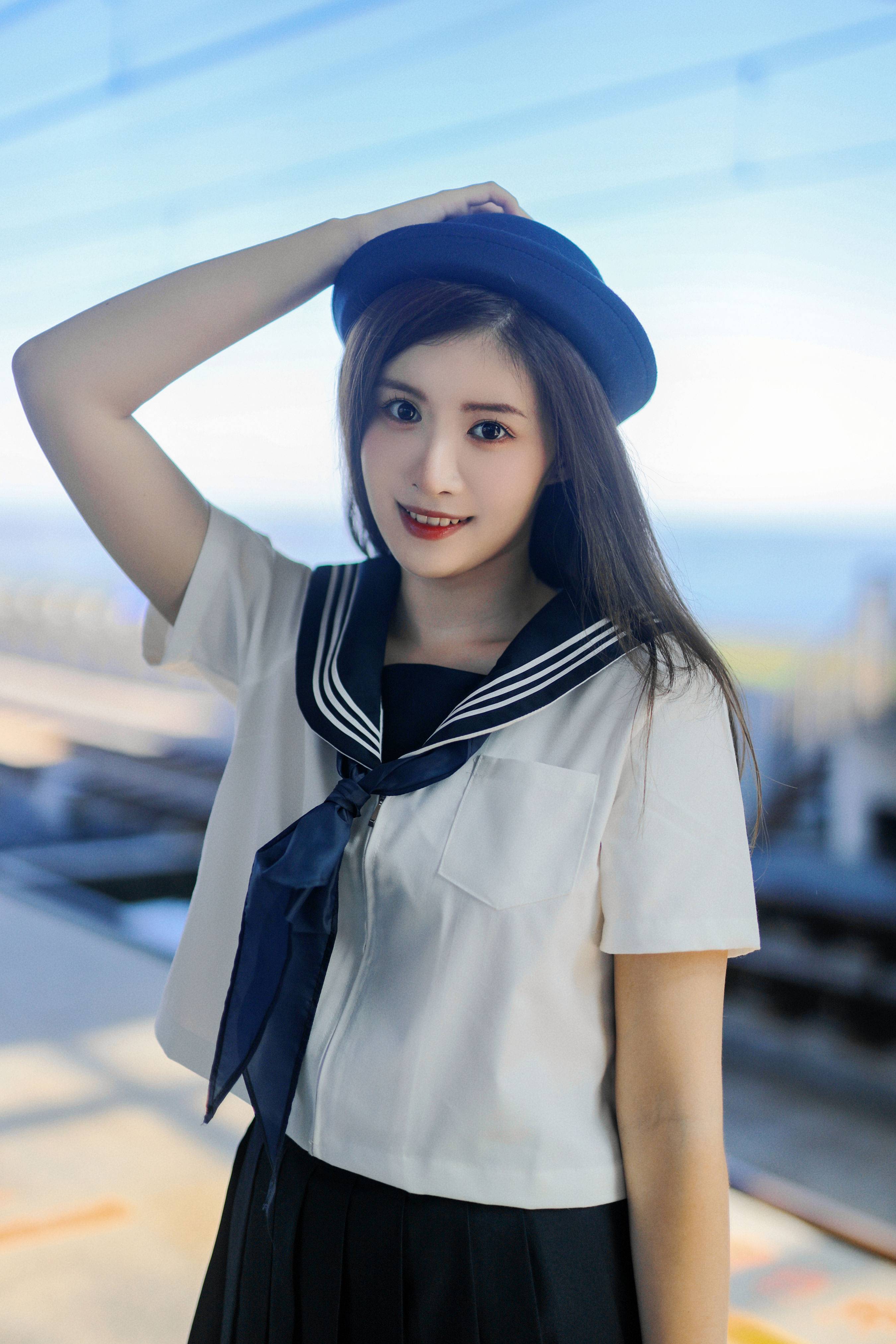 沿海站台 街拍 治愈系 美好 文艺 青春 日系 少女&YiTuYu艺图语-5
