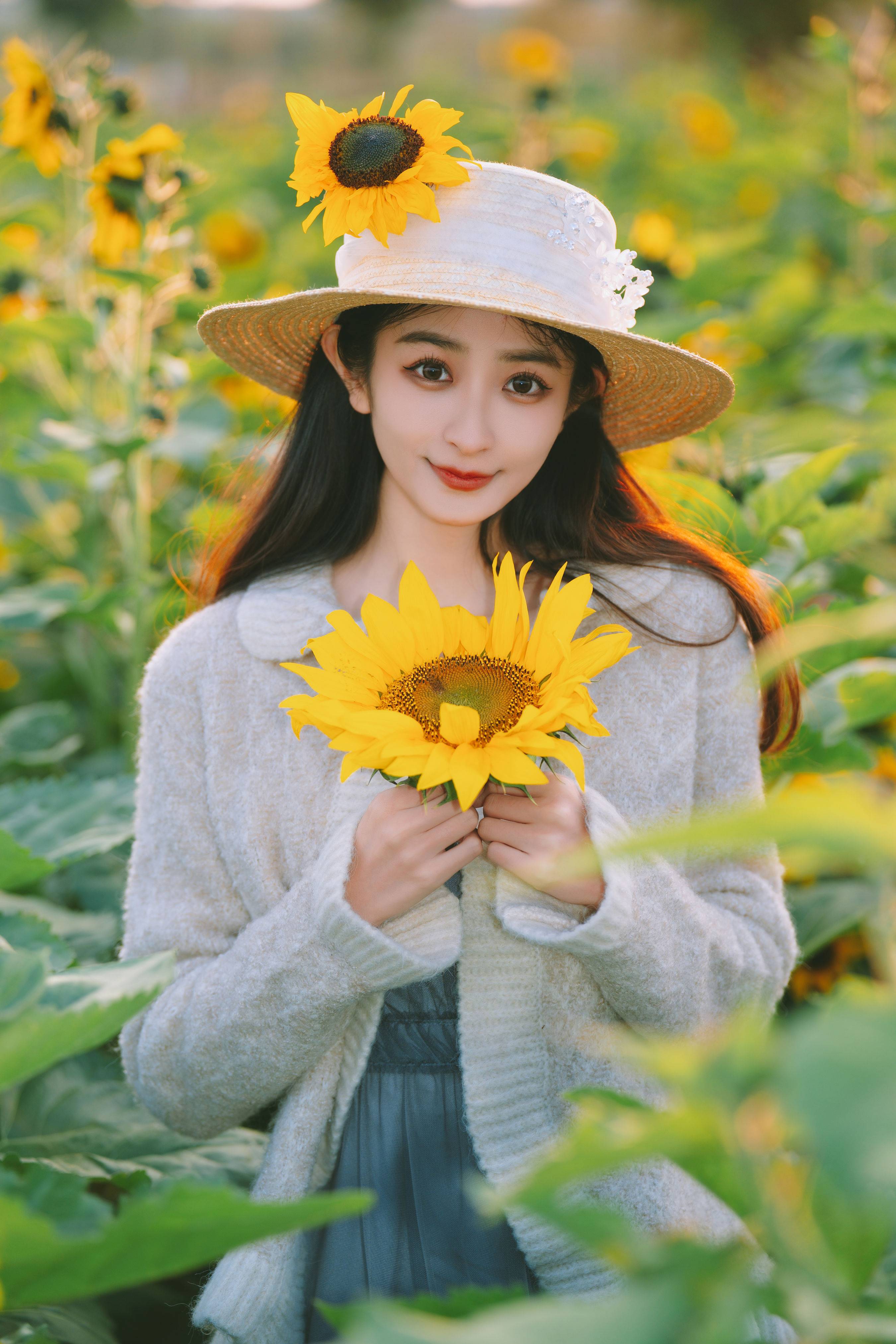向日葵少女 小清新 养眼 向日葵 少女&YiTuYu艺图语-5