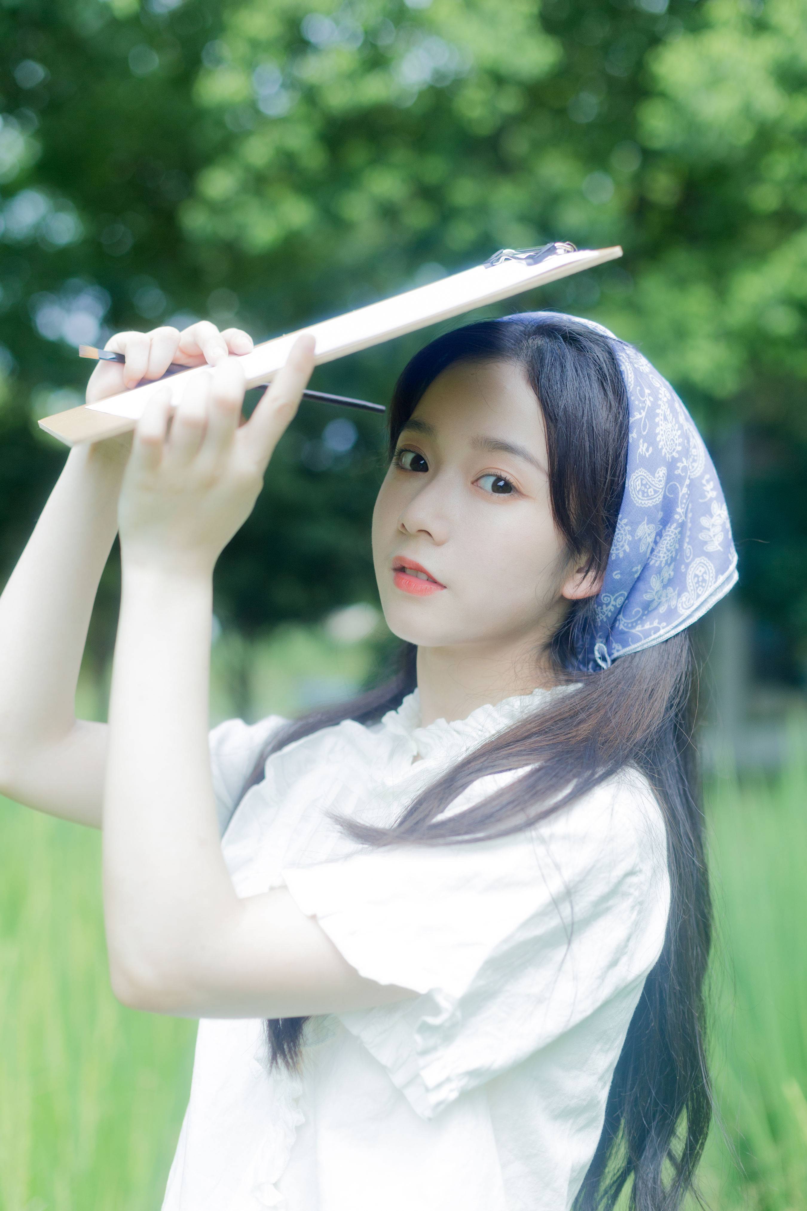 听风 治愈系 小清新 美好 文艺 青春 优美 养眼 绿色 少女&YiTuYu艺图语-5