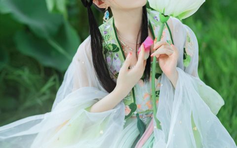 采莲曲 精美 养眼 古风 绿色 小仙女 荷花&YiTuYu艺图语