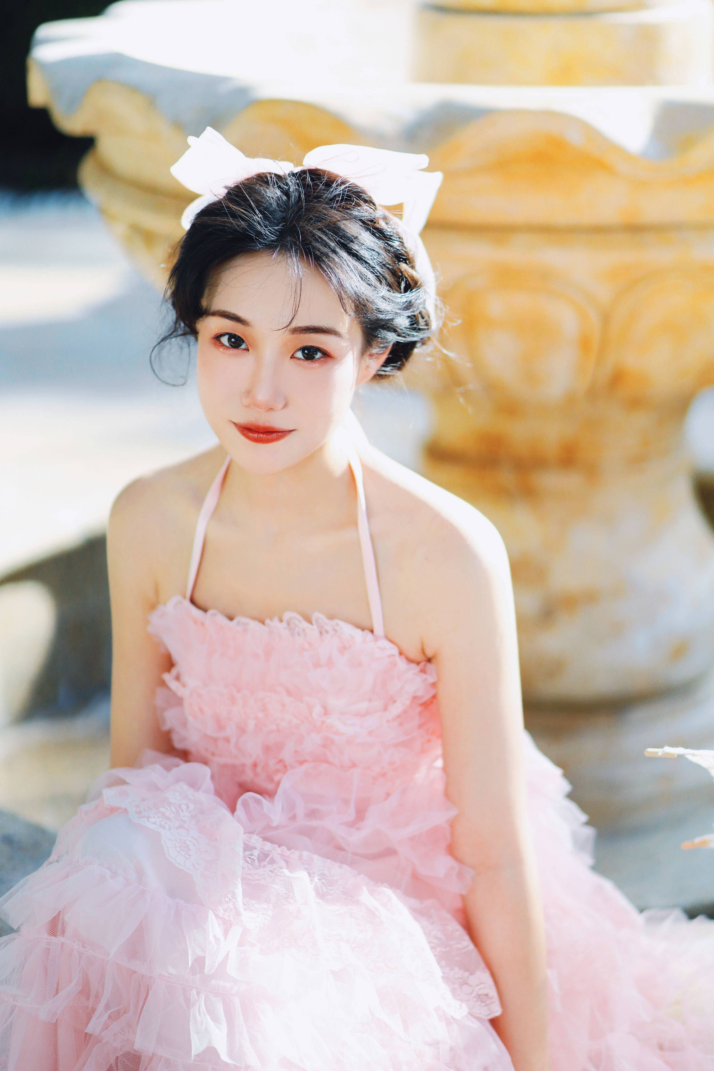 许愿池的希腊少女 精美 漂亮 优雅 模特 婚纱 少女&YiTuYu艺图语-3