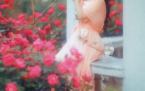 爱神的花园 油画 花 人像 少女 艺术 美图&YiTuYu艺图语