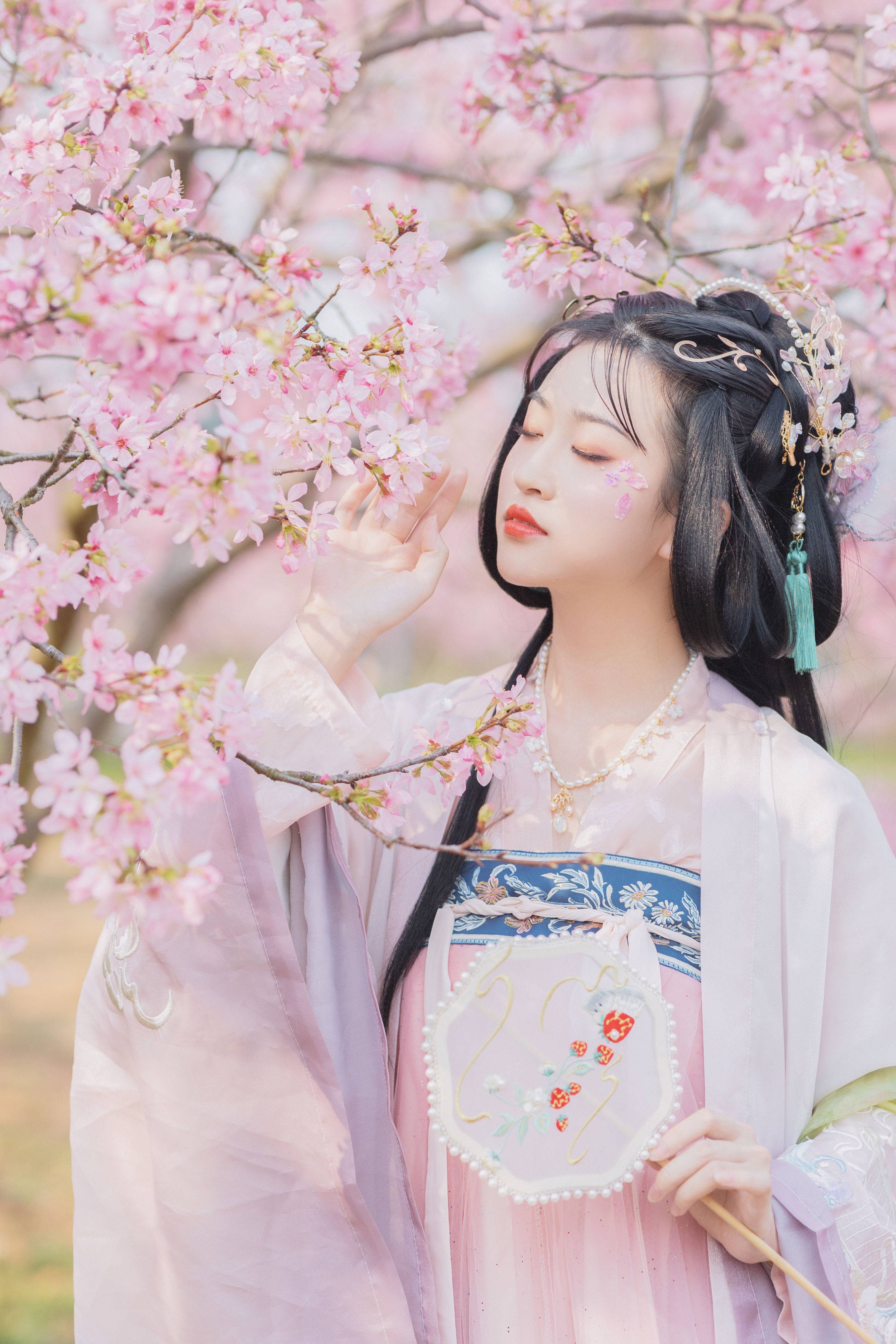 樱 精美 漂亮 古风 花 樱花 少女 写真集&YiTuYu艺图语-1