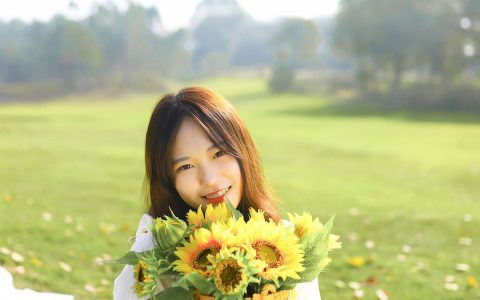向阳而生 向日葵 小清新 少女 养眼 漂亮 花&YiTuYu艺图语
