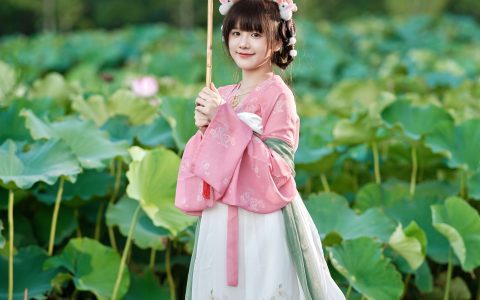 荷 荷花 少女 汉服 小清新 古装 写真 可爱&YiTuYu艺图语