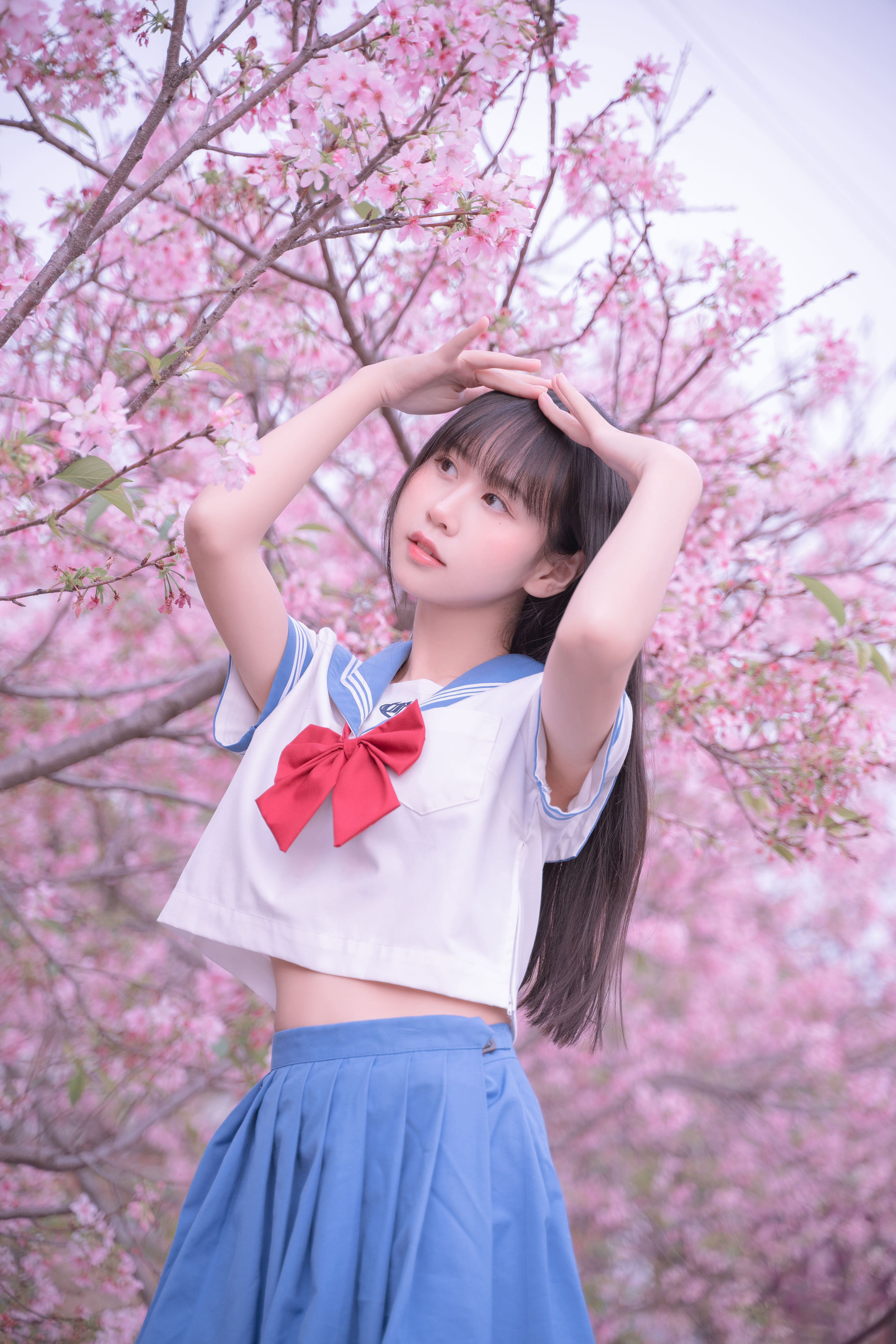樱花jk JK 美少女 樱花 日系 春天&YiTuYu艺图语-4