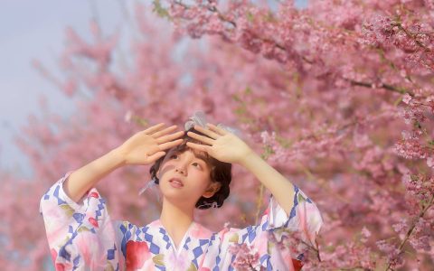 春樱 花 樱花 春天 女生 漂亮 精美 小清新&YiTuYu艺图语