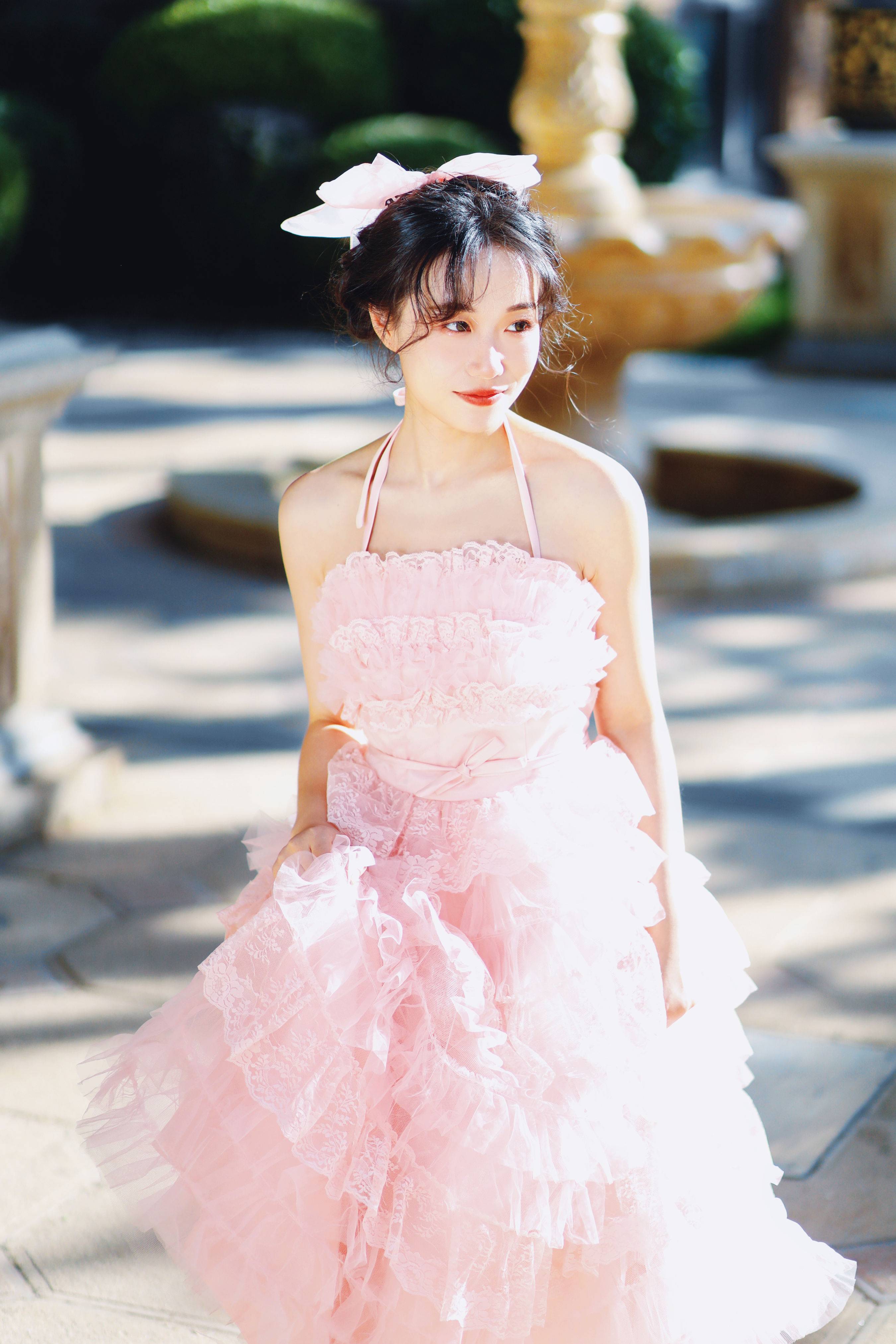 许愿池的希腊少女 精美 漂亮 优雅 模特 婚纱 少女&YiTuYu艺图语-5