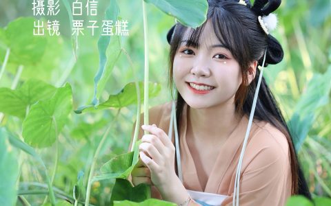 春柳捻纸鸢 汉服 少女 小清新 可爱 古装 绿色 春天&YiTuYu艺图语
