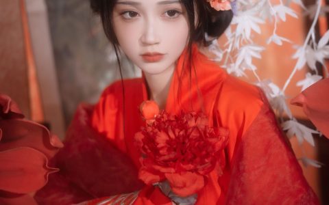 梦落 汉服 古典 美人 模特 古装 红色&YiTuYu艺图语