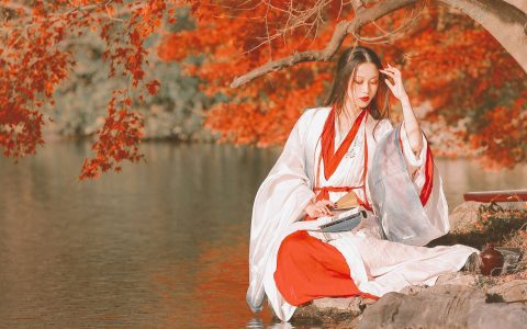 枫月 禅意 意境 国风 仙气 古风 枫叶&YiTuYu艺图语