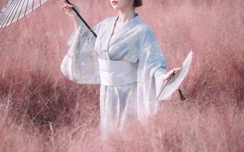 秋日限定的粉 精美 日式和风 日系 模特 人像 少女 秋天&YiTuYu艺图语