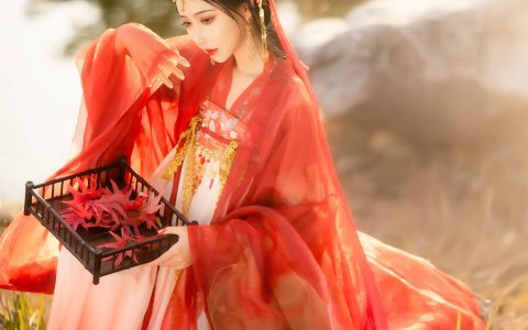 枫霜尽 唯美 精美 优美 仙气 人像 古风 枫叶&YiTuYu艺图语