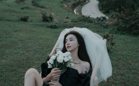 渐暗时刻,黑裙白纱情绪片 精美 漂亮 女神 婚纱 新娘 养眼 情绪&YiTuYu艺图语