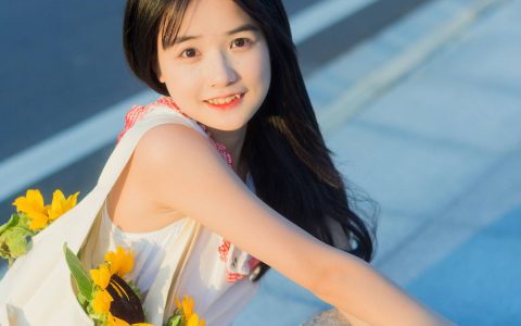 飞奔向你 街拍 日系 嫩模 写真集 女生 向日葵 小清新&YiTuYu艺图语