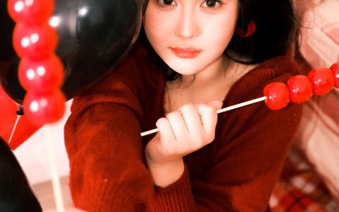 悸动 少女 写真 模特 红色&YiTuYu艺图语