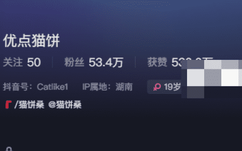 抖音博主优点猫饼微博名叫什么?