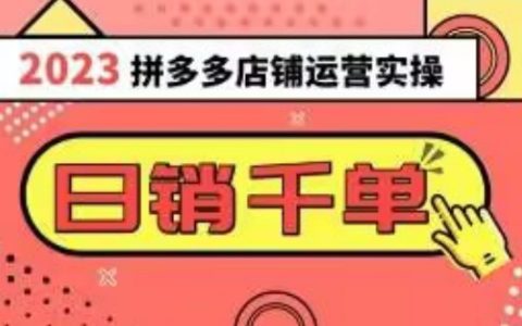 拼多多选品秘籍2023,每天30分钟实现日销1000+,掌握爆款选品技巧(10节课)
