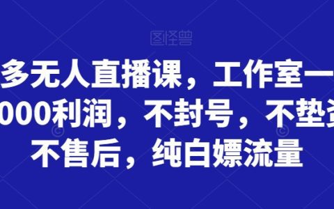 零风险拼多多无人直播课，不封号不垫资，教您实现利润最大化