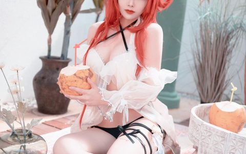 coser@Potato Godzilla 变身《最终幻想 VII》中的蒂法活力四射,蒂法角色cos高清图