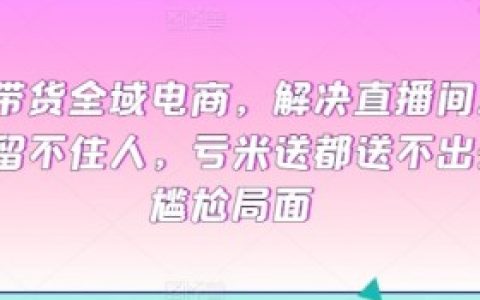 全域电商与传统电商的盈利差异，分析全域电商与传统电商盈利模式的差异