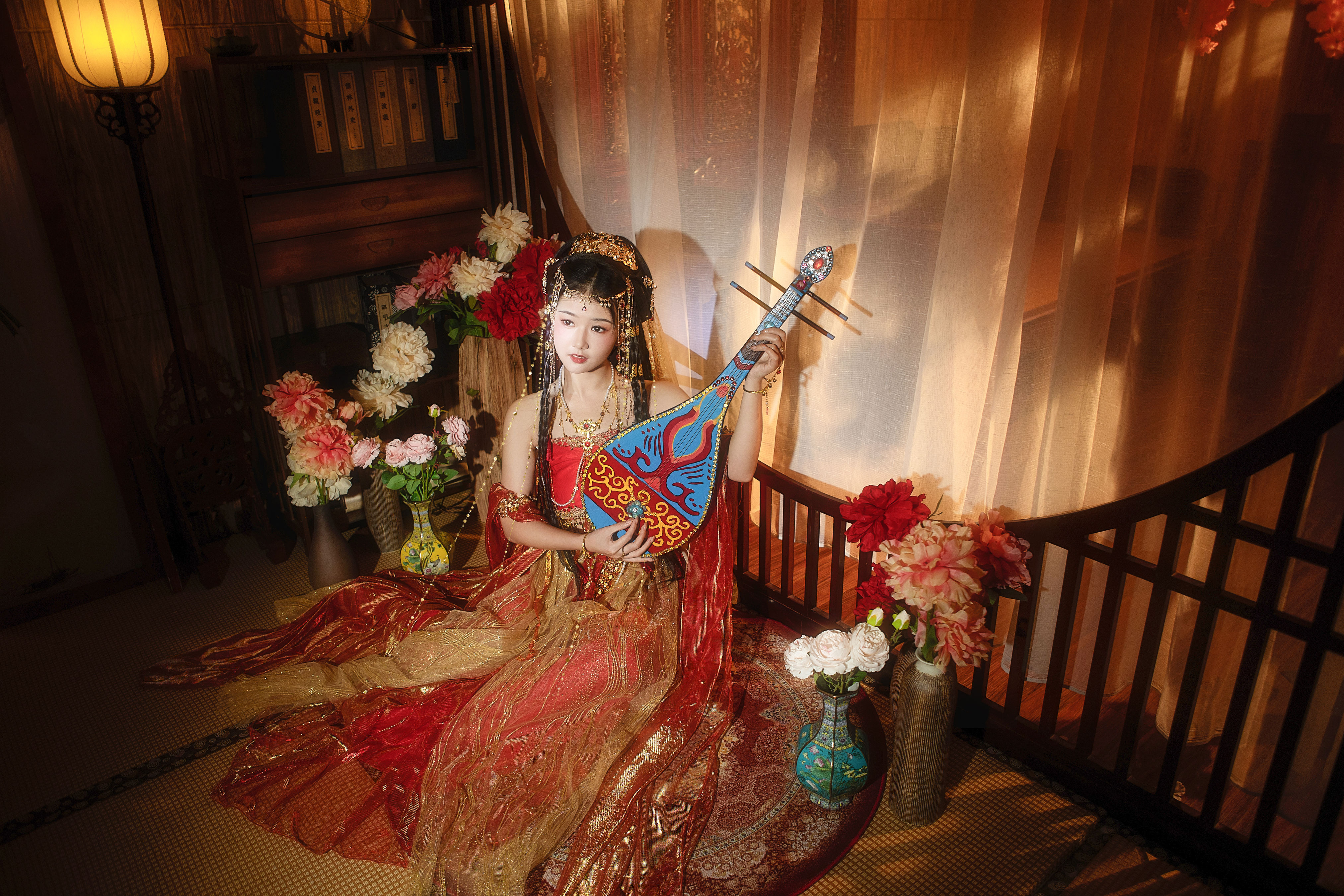 倾城 古装 少女 民族风 写真 古典 红色
