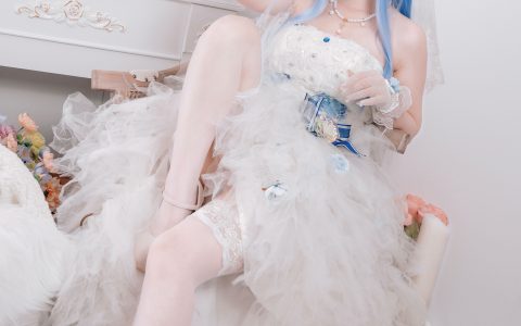 长发蕾姆花嫁 二次元 Cosplay 婚纱 写真 美少女&YiTuYu艺图语