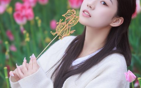 郁金香拍照 清纯 少女 小姐姐 花 写真&YiTuYu艺图语