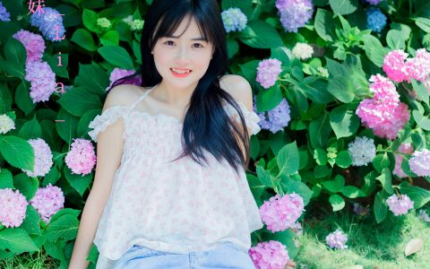 说到喜欢 日系 清纯 可爱 黑长直 女生 写真 绿色&YiTuYu艺图语