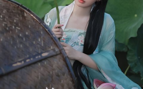如梦令 古装 小姐姐 荷花 写真 绿色&YiTuYu艺图语
