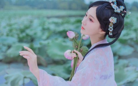 梦入芙蓉浦 古风 荷花 唯美 美人 汉服 美图&YiTuYu艺图语